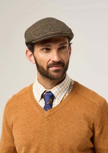Casquette tweed Compton teak