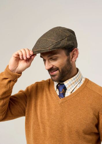 Casquette tweed Compton teak