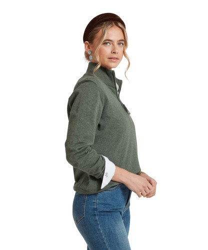 Pull Polperro femme 1/4 zip coton prima 2 coloris