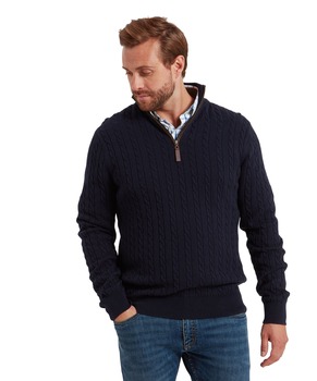 Pull coton cashmere Calton 1/4 zip 3 coloris