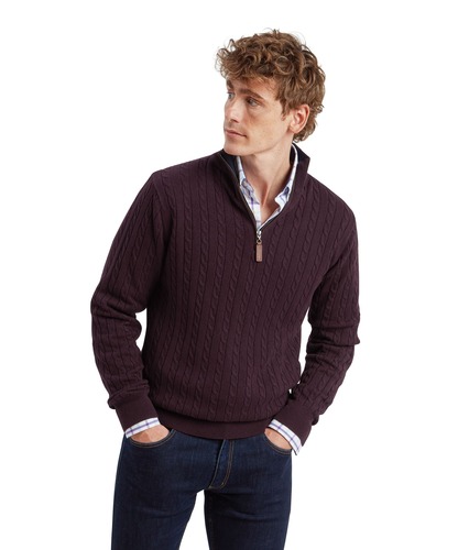 Pull coton cashmere Calton 1/4 zip 3 coloris