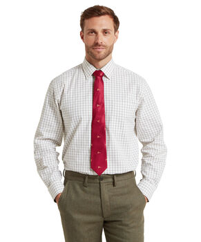 Chemise Burnham dark olive tattersall