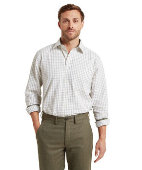 Chemise Burnham dark olive tattersall