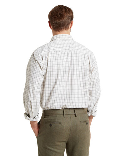 Chemise Burnham dark olive tattersall