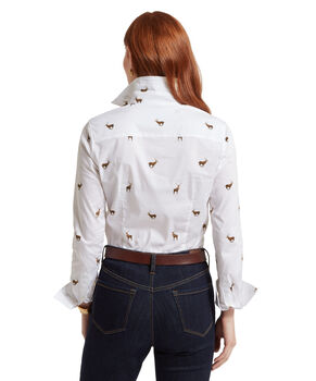 Chemise imprimée cerfs femme