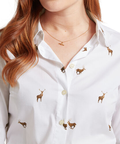 Chemise imprimée cerfs femme