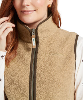 Gilet polaire Lyndon retro tan femme