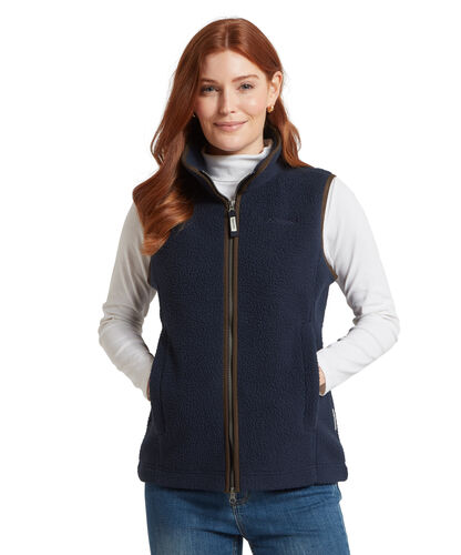 Gilet polaire Lyndon retro navy femme