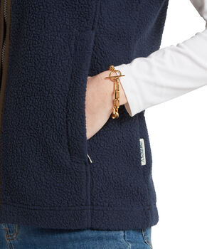 Gilet polaire Lyndon retro navy femme