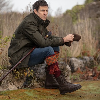 Chaussettes Fenwick burgundy