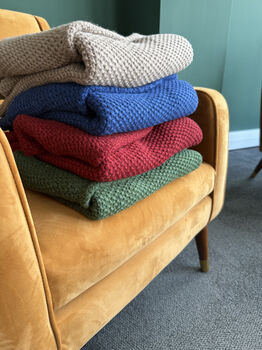 Pull col rond point de riz russet red