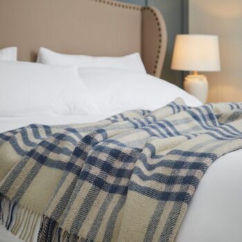 XXL hex blue slate throw