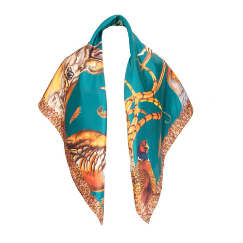 Carré large head of the game teal