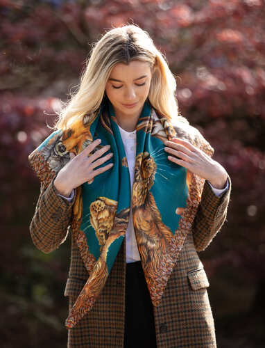 Carré large head of the game teal