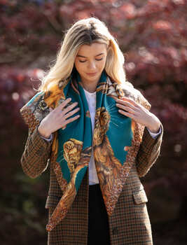 Carré large head of the game teal