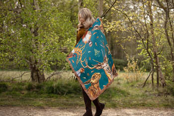 Carré large head of the game teal