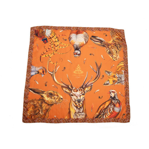 Carré large head of the game burnt orange