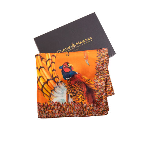 Carré large head of the game burnt orange