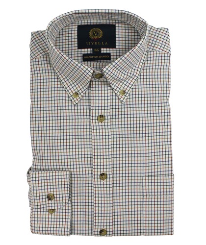 Chemise tattersall mini plum coton laine