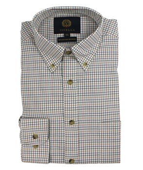 Chemise tattersall mini plum coton laine