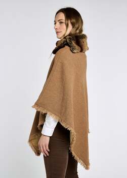 Poncho twill Silverfir Camel