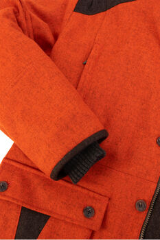 Manteau loden prestige orange chiné