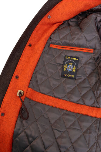 Manteau loden prestige orange chiné