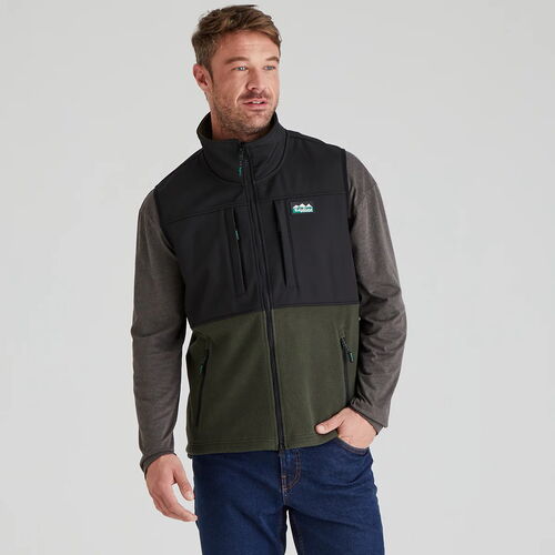 Deep forest Hybrid fleece vest