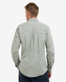 Chemise tailored lin coton Nelson bleached olive