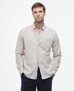 Chemise tailored lin coton Nelson stone