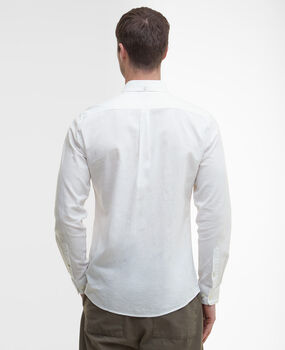 Chemise tailored lin coton Nelson white