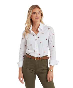 Ladies pheasant print shirt