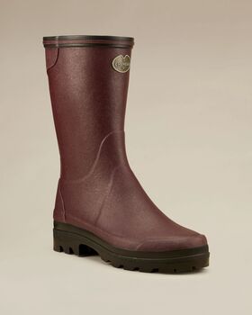 Giverny jersey lining cherry ladies short boots