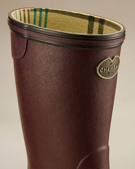 Giverny jersey lining cherry ladies short boots