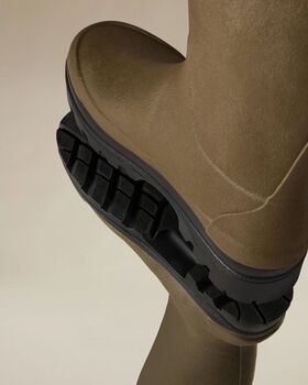 Giverny jersey lining chameau green ladies short boots