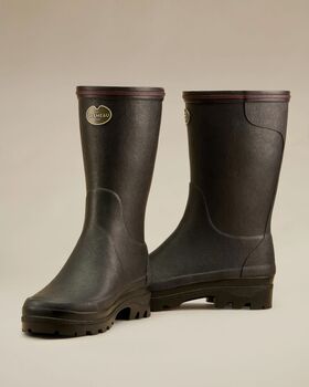 Giverny jersey lining black ladies short boots