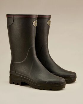 Giverny jersey lining black ladies short boots