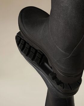 Giverny jersey lining black ladies short boots