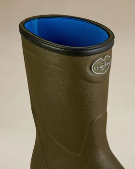 Country cross chameau green neoprene lining men short boots