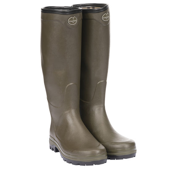 Country cross chameau green jersey lining men boots