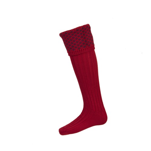 Jack Pyke Chaussettes De Chasse Chaudes Avec Garters - Motif Losanges Élégant, Confortables Et Lavables
