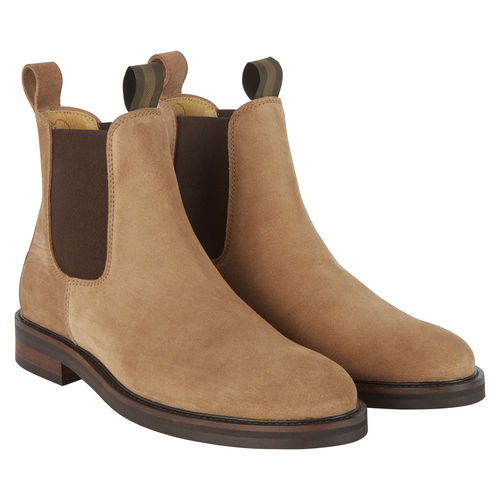 Sand Chelsea suede boots