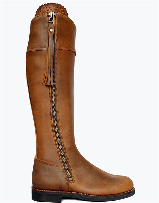 Diane cognac leather boots
