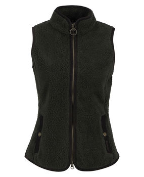 Olive sherpa Burford fleece waistcoat