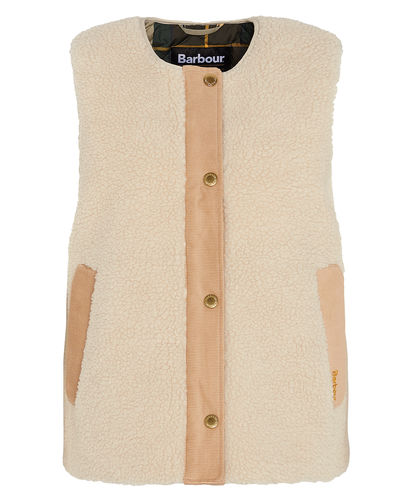 Dulsie ecru sherpa vest