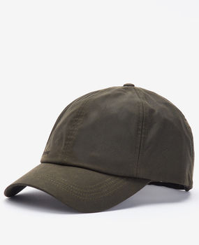 Olive wax baseball cap