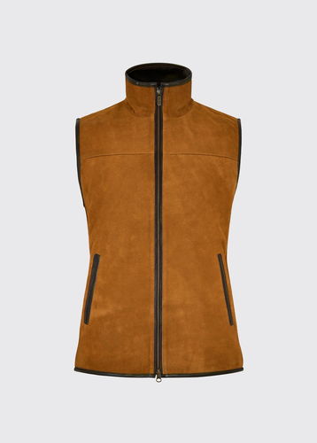 Dunhill tan leather waistcoat