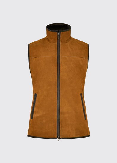 Gilet en cuir Dunhill tan