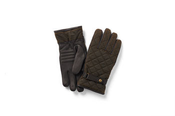 Gants cuir et coton ciré