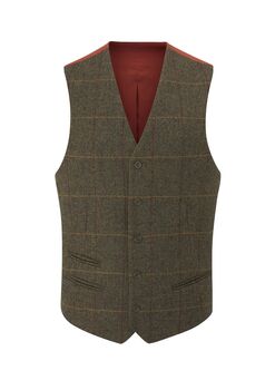 Gilet Compton dos satin teak